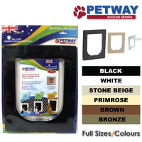PETWAY Pet Door for Security Door - 3 Sizes / 6 Colours