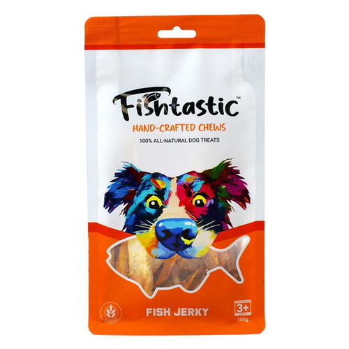 Fishtastic Fish Jerky  Handcrafted Natural Dog Treats 100g