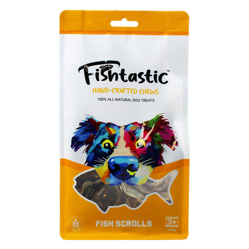 Fishtastic Fish Scrolls Handcrafted Chews 100g