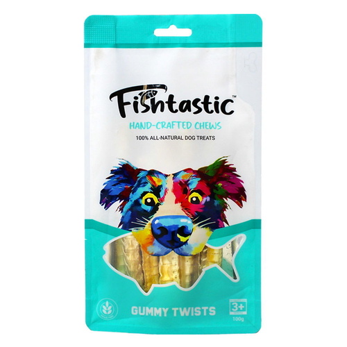 Fishtastic Gummy Twists Handcrafted Chews 100g