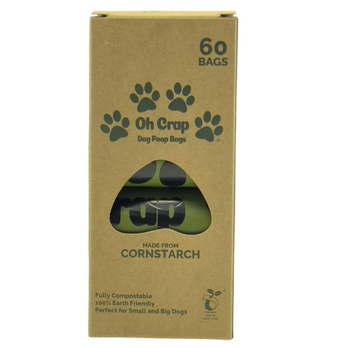 Oh Crap Compostable Dog Poop Bags 60 Pack 