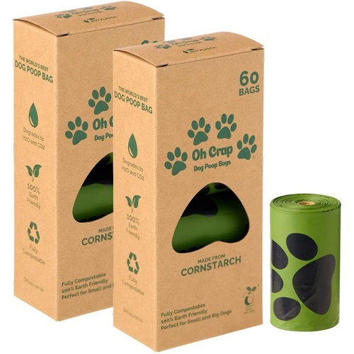 Oh Crap Compostable Dog Poop Bags 120 Pack