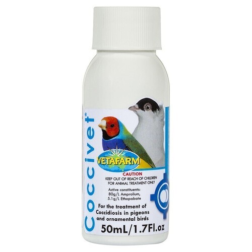 Vetafarm Coccivet Coccidiosis Treatment for Pet Birds 50ml