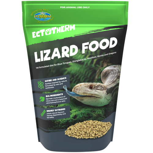 Vetafarm Ectotherm Lizard Food For Skinks Dragons Monitors Lizards 350G 