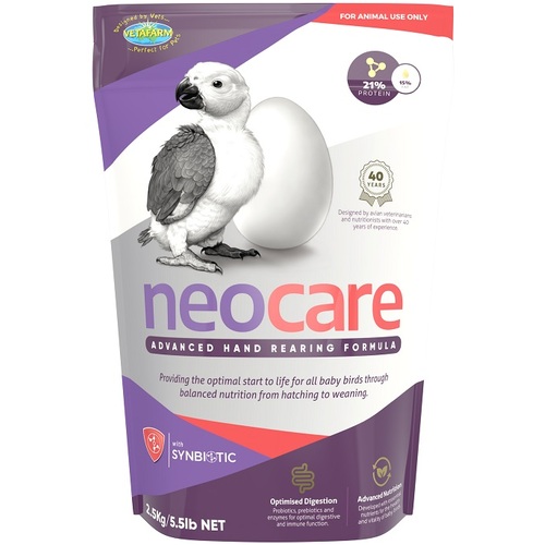 Vetafarm Neo Care Baby Bird Parrot Hand Rearing Formula Food 2.5Kg  