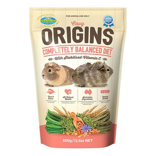 Vetafarm Origins Cavy Diet for Pet & Breeder Guinea Pig 350g 