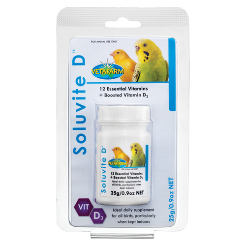 Vetafarm Soluvite D Vitamin Supplement for Birds 25g