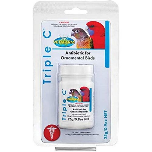 Vetafarm Triple C Broad Spectrum Antibiotic for Ornamental Birds 25g