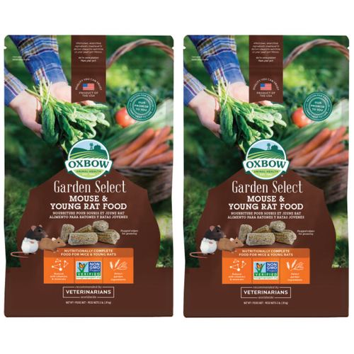 2 x Oxbow Garden Select Mouse and Young Rat Food 900g