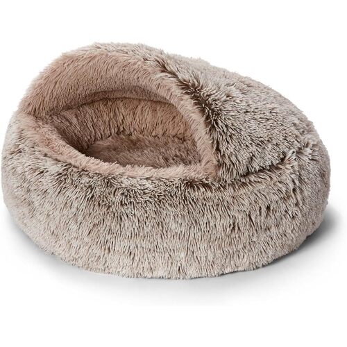 Snooza Hooded Cuddler Soothing And Calming Mink Dog Cat Bed Large